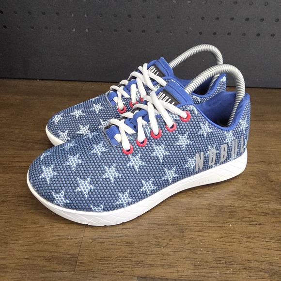 NOBULL Shoes Mens 5 Womens 6.5 Blue Flag Stars American Crossfit Gym - Picture 2 of 12